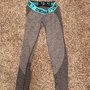 Gymshark Flex Leggings- Teal/Gray Size S